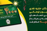 اسامی برندگان جایزه نقدی ۲۵۰میلیونی، قرعه‌کش بانک‌سپه اعلام شد  