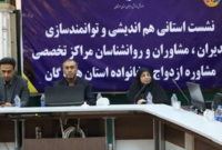 نشست استانی هماندیشی و توانمندسازی مشاوران مراکز تخصصی ازدواج و خانواده درهرمزگان برگزار شد نشست استانی هماندیشی و توانمندسازی مشاوران مراکز تخصصی ازدواج و خانواده درهرمزگان برگزار شد