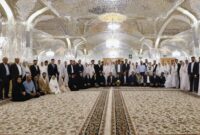 برگزاری جشن ازدواج کارکنان پالایشگاه ستاره خلیج فارس در حرم مطهر رضوی