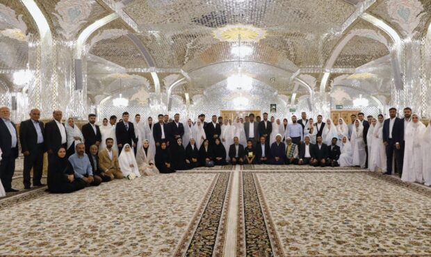 برگزاری جشن ازدواج کارکنان پالایشگاه ستاره خلیج فارس در حرم مطهر رضوی برگزاری جشن ازدواج کارکنان پالایشگاه ستاره خلیج فارس در حرم مطهر رضوی